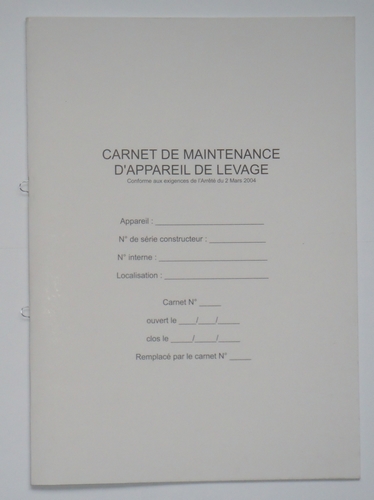 carnet de maintenance